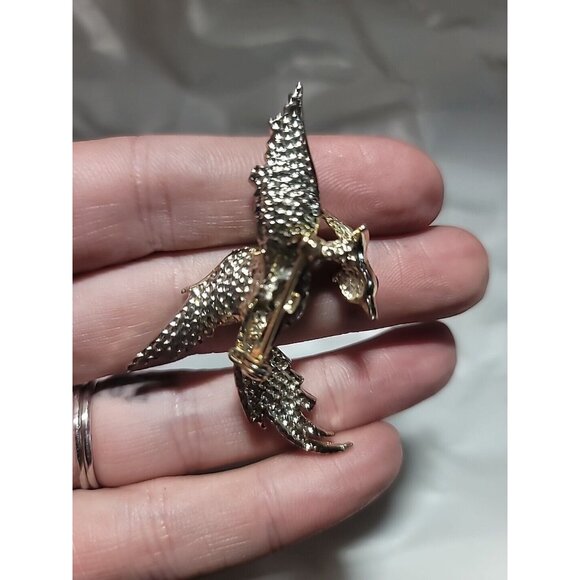 Authentic Vintage Marcel Boucher Phoenix Bird of Paradise Embedded Opal Brooch - Picture 6 of 14